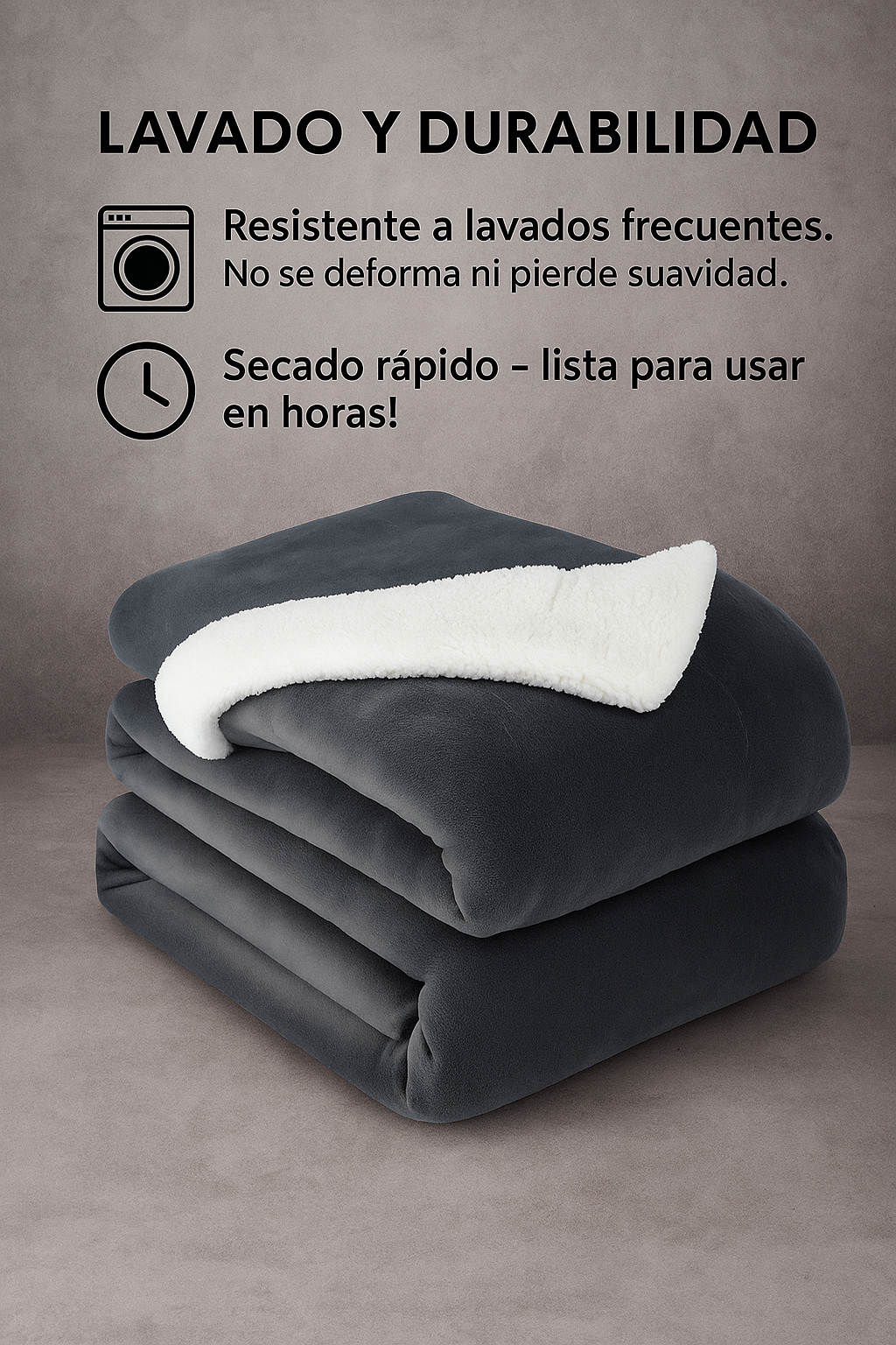 🛏️ Frazada Manta Polar Reversible con Corderito – 2 Plazas y Cama Queen(230 × 200 cm)