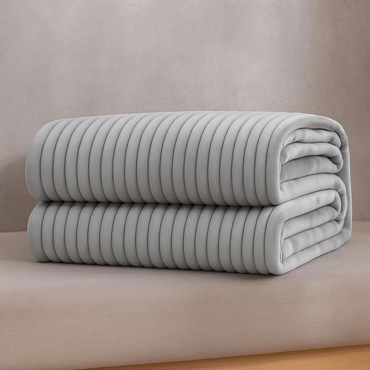 🛋️  Manta Frazada Polar 1 Plaza - Color Gris  🌫️