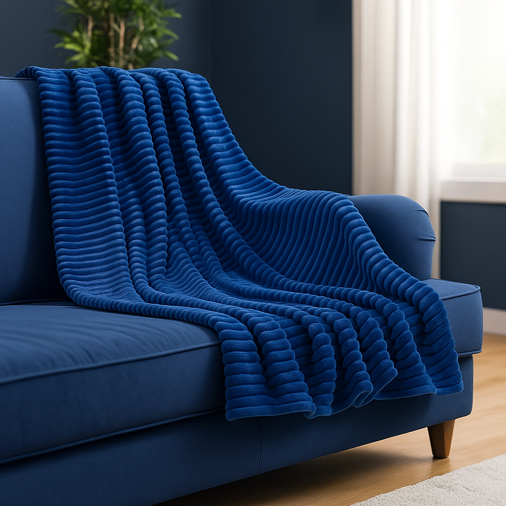 🛋️  Manta Frazada Polar 1 Plaza - Color Azul 💙