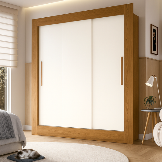 ✨ Placard Ropero 3 Puertas Corredizas Mónaco Rustic – Marrón ✨