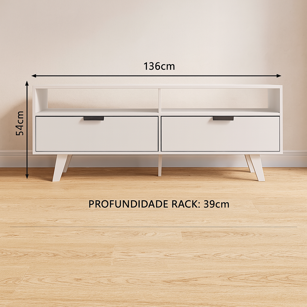 🖥️✨  Rack para TV Oslo – Diseño Nórdico & Estilo Minimalista 🖥️