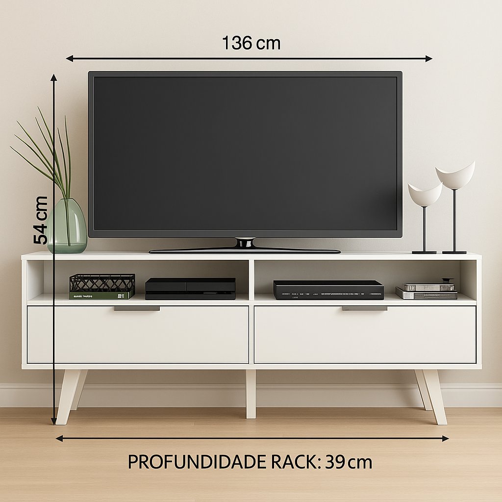 🖥️✨  Rack para TV Oslo – Diseño Nórdico & Estilo Minimalista 🖥️