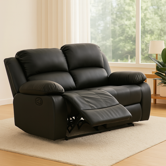 🛋️ Sillón Reclinable 2 Cuerpos Recliner LCM - Negro 🖤