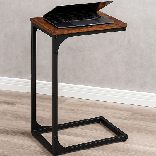 🪑✨ Mesa Lateral Khulna: Compacta, práctica y con estilo 🖤🪵