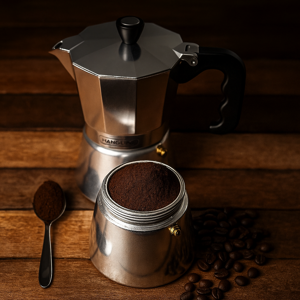 ☕ CAFETERA ITALIANA TRAMONTINA 320ML – SABOR Y ESTILO EN CADA TAZA 🇮🇹✨
