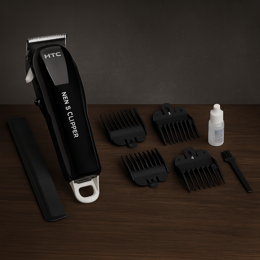 💈 Máquina Cortar Pelo y Barba HTC con Pantalla LED – Corte Preciso y Estilo Profesional en Casa 💇♂️⚡