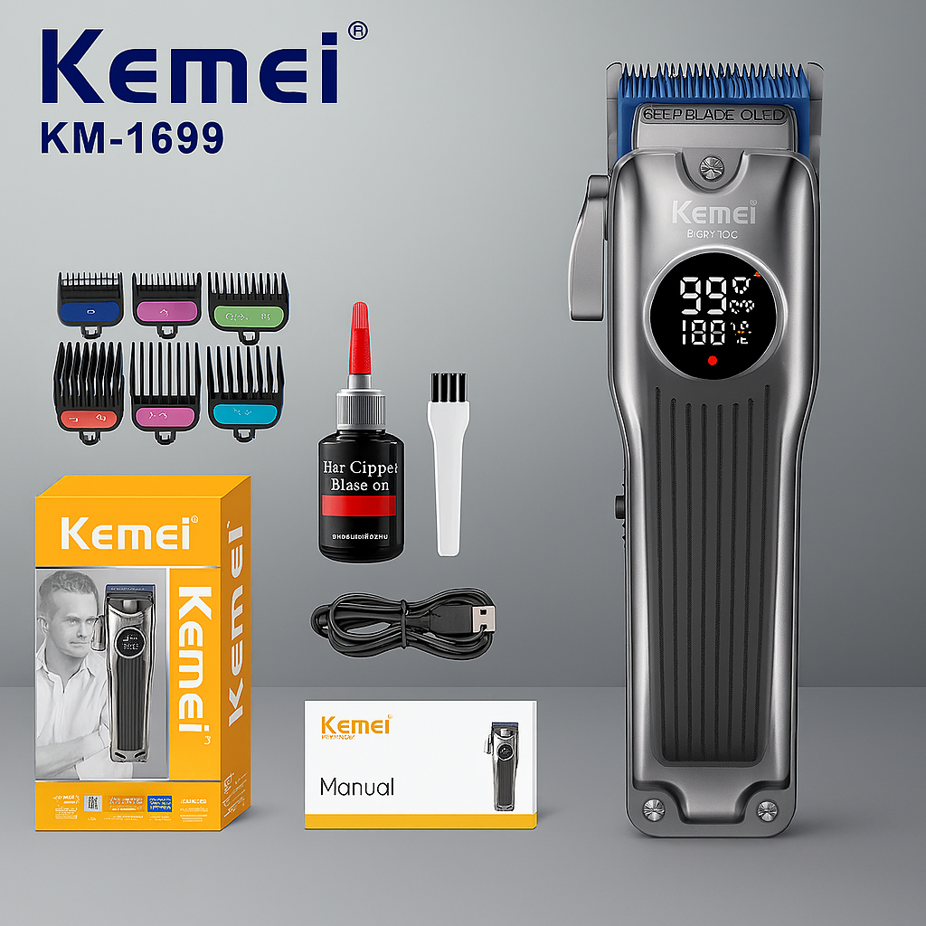 ✂️ Máquina Profesional de Cortar Pelo y Barba Kemei KM-1699 💈