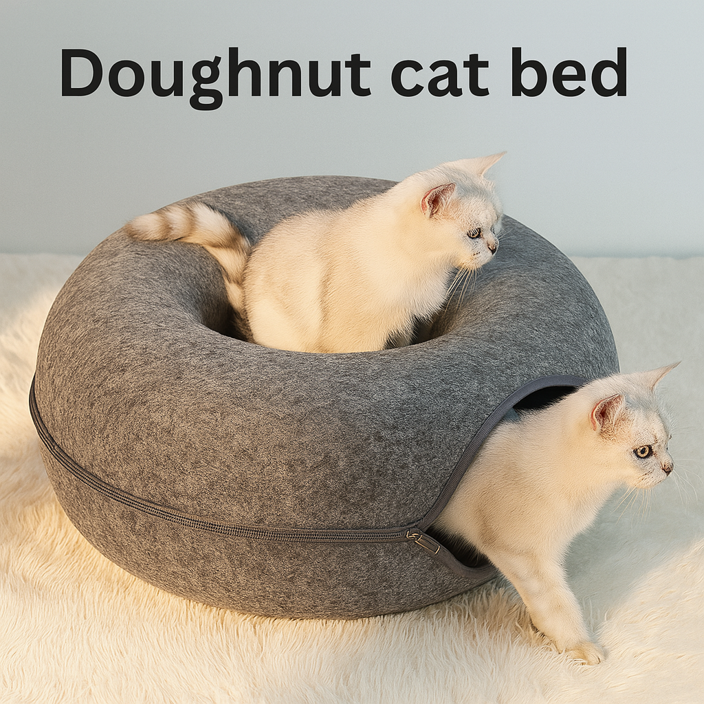 😺 Cama Túnel Rascador Juguete Para Gatos Tipo Dona 🐈