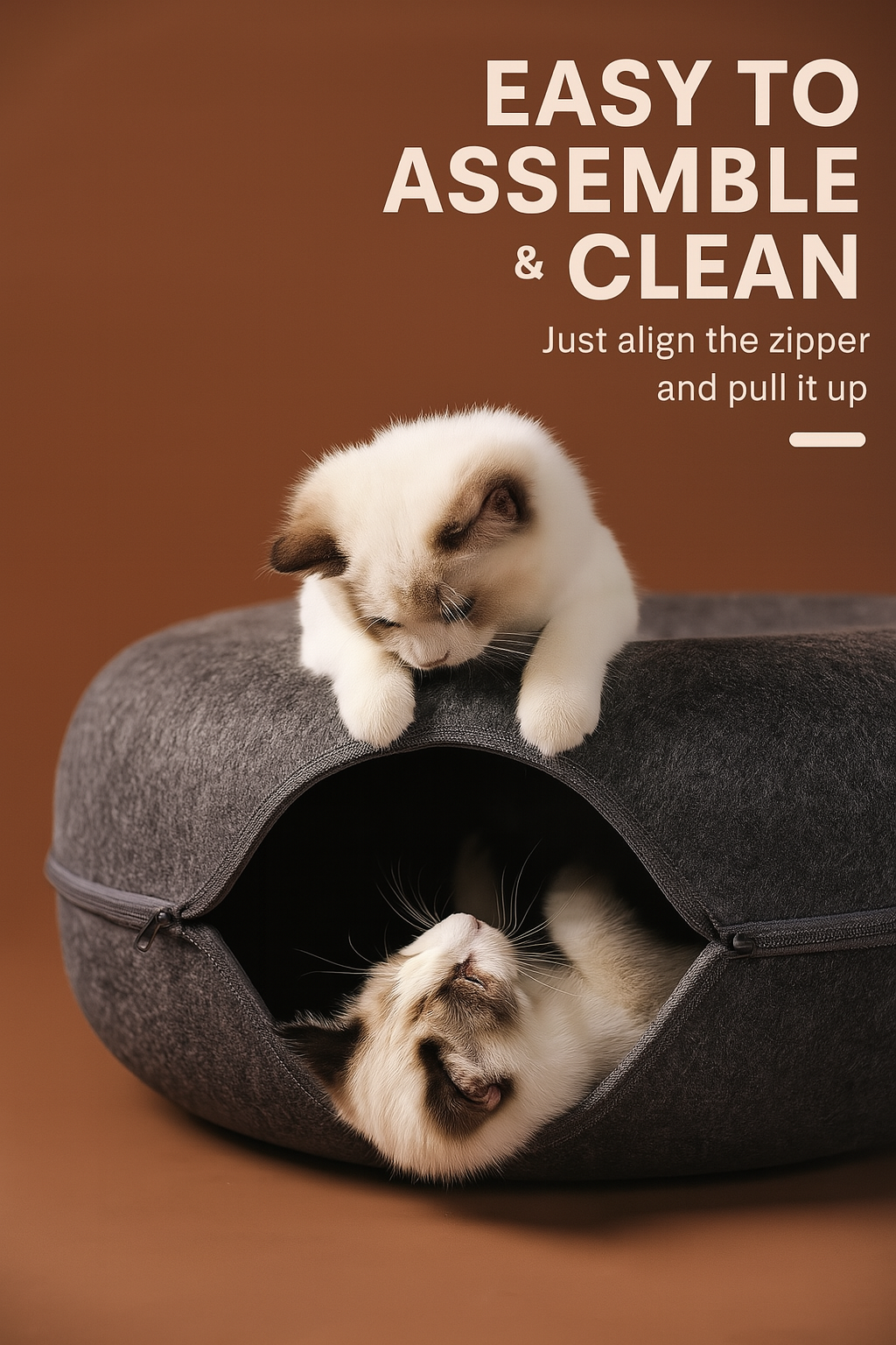 😺 Cama Túnel Rascador Juguete Para Gatos Tipo Dona 🐈
