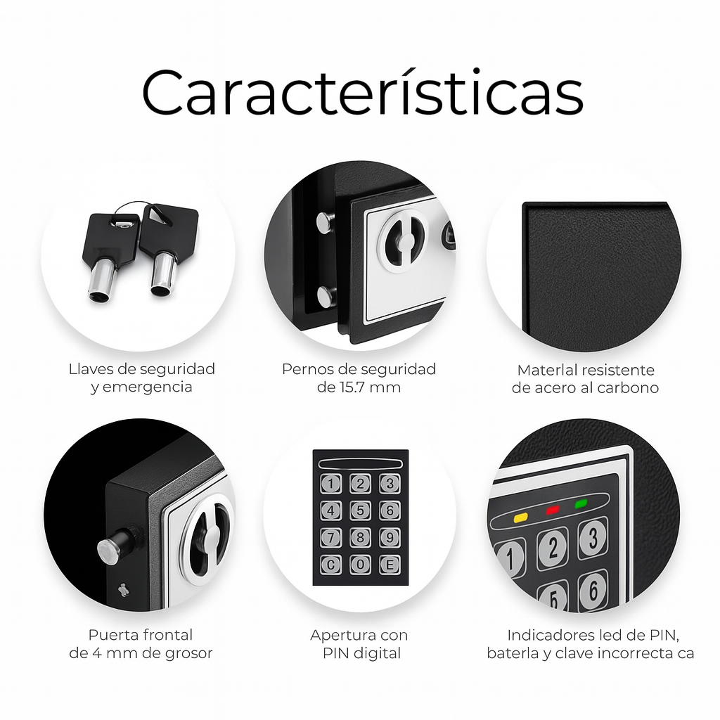 🔐 Caja Fuerte Electrónica Digital 🔑