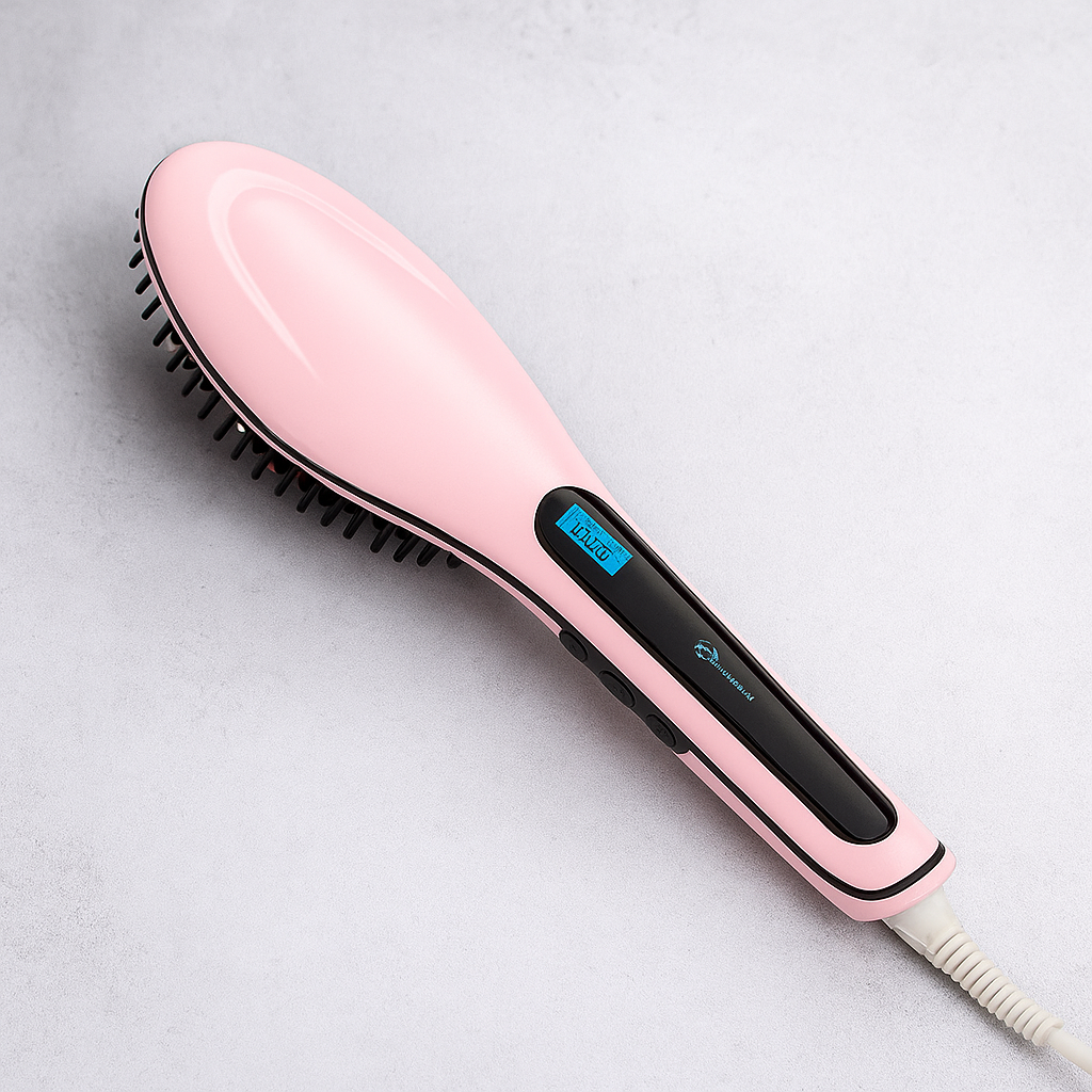 Cepillo alisador anti frizz digital
