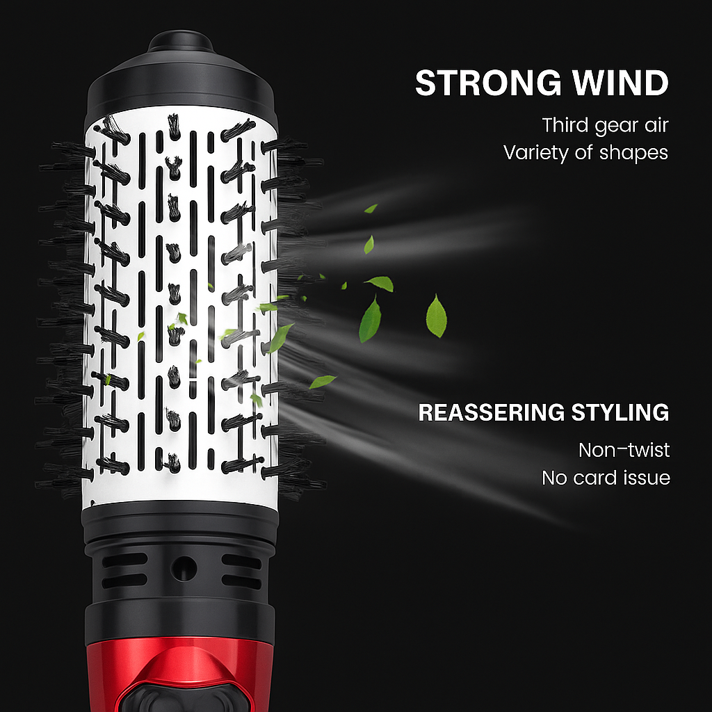 Cepillo Alisador Secador 360º Potencia 900 - 1200 W