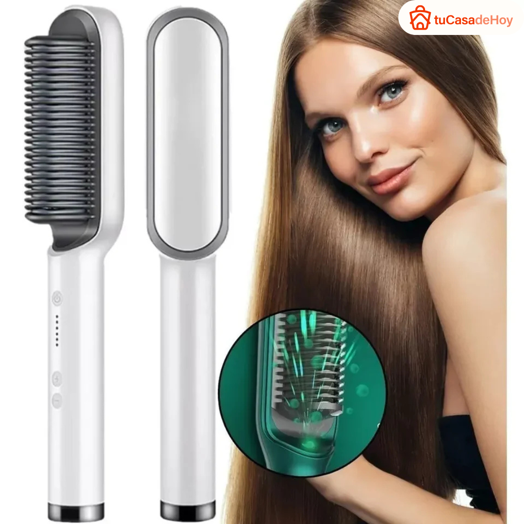 Cepillo Alisador de Pelo Antiquemadura 5 Niveles de Calor