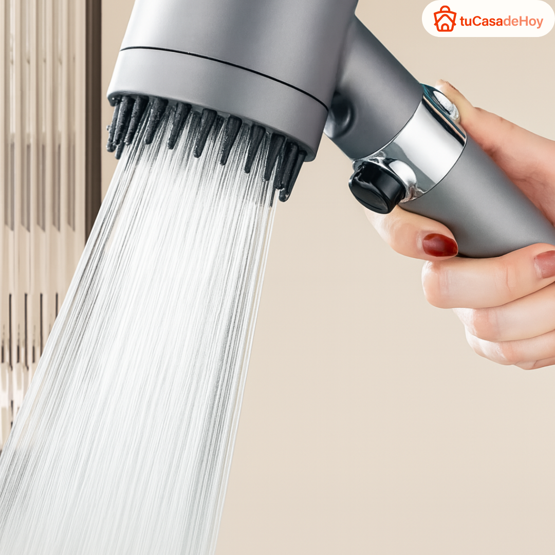 🚿 Duchero Presurizado Negro 3 en 1  Turbo – ¡Potencia, estilo y confort en tu ducha!