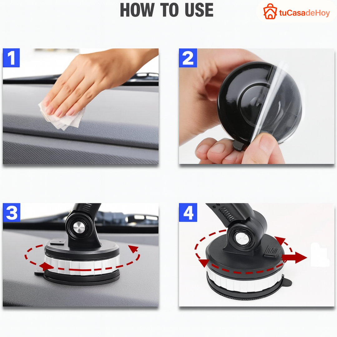 🚗📱 Soporte de Celular Articulado Holder 360  para Auto – Ultra Firme 🔧
