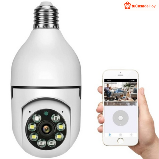 🔒✨ Cámara WiFi 2K HD Tipo Bombita Inteligente – ¡Seguridad 360° para tu hogar! 💡📹