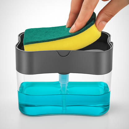 Dispensador De Detergente Jabón Líquido Con Porta Esponja