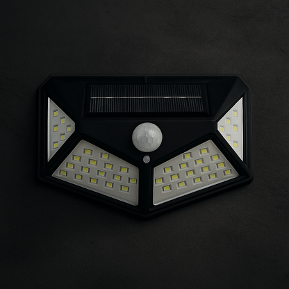 Foco Exterior Solar Sensor Movimiento Bateria 100 Leds