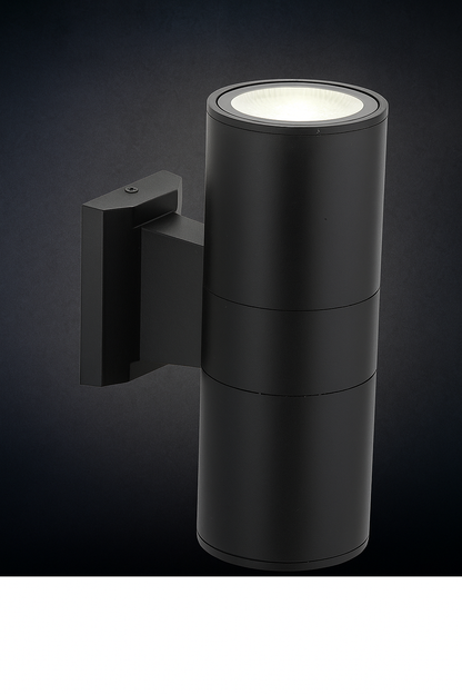Lámpara Exterior Doble en Aluminio Lumax Modelo Stafford - Negro