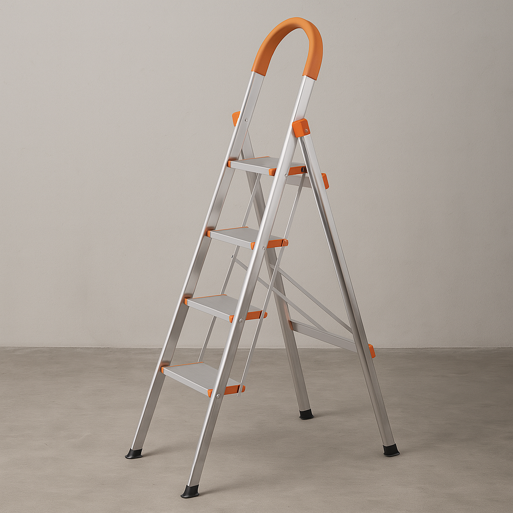 🪜✨ Escalera Plegable Metálica – 4 Escalones