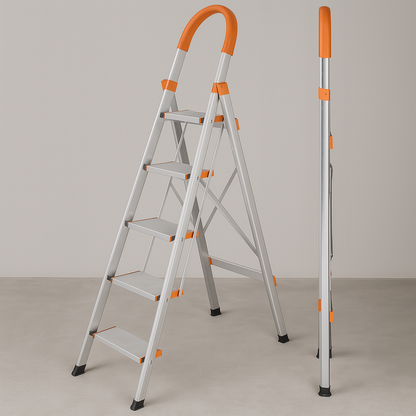 🪜✨ Escalera Plegable Metálica – 4 Escalones