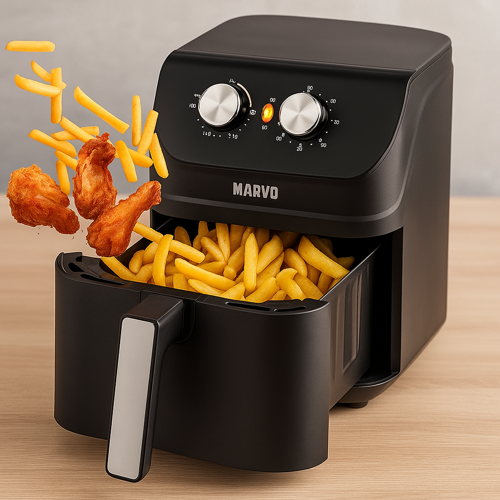 🍟 Freidora sin Aceite MARVO 4L – Cocina saludable, rica y práctica 🔥