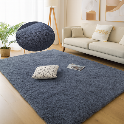 🧸 Alfombra Shaggy Pelo Alto 150x200 cm – Gris Claro 🌫️