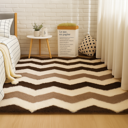 🧸 Alfombra Shaggy Pelo Alto 150x200 cm – Marrón 🧸