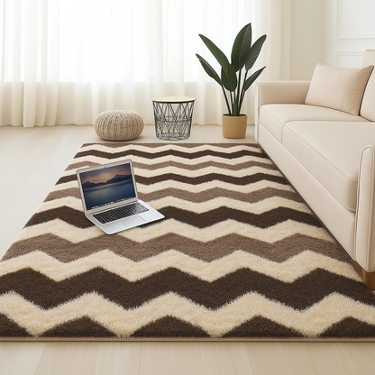 🧸 Alfombra Shaggy Pelo Alto 150x200 cm – Marrón 🧸