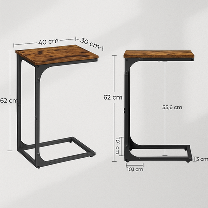 🪑✨ Mesa Lateral Khulna: Compacta, práctica y con estilo 🖤🪵