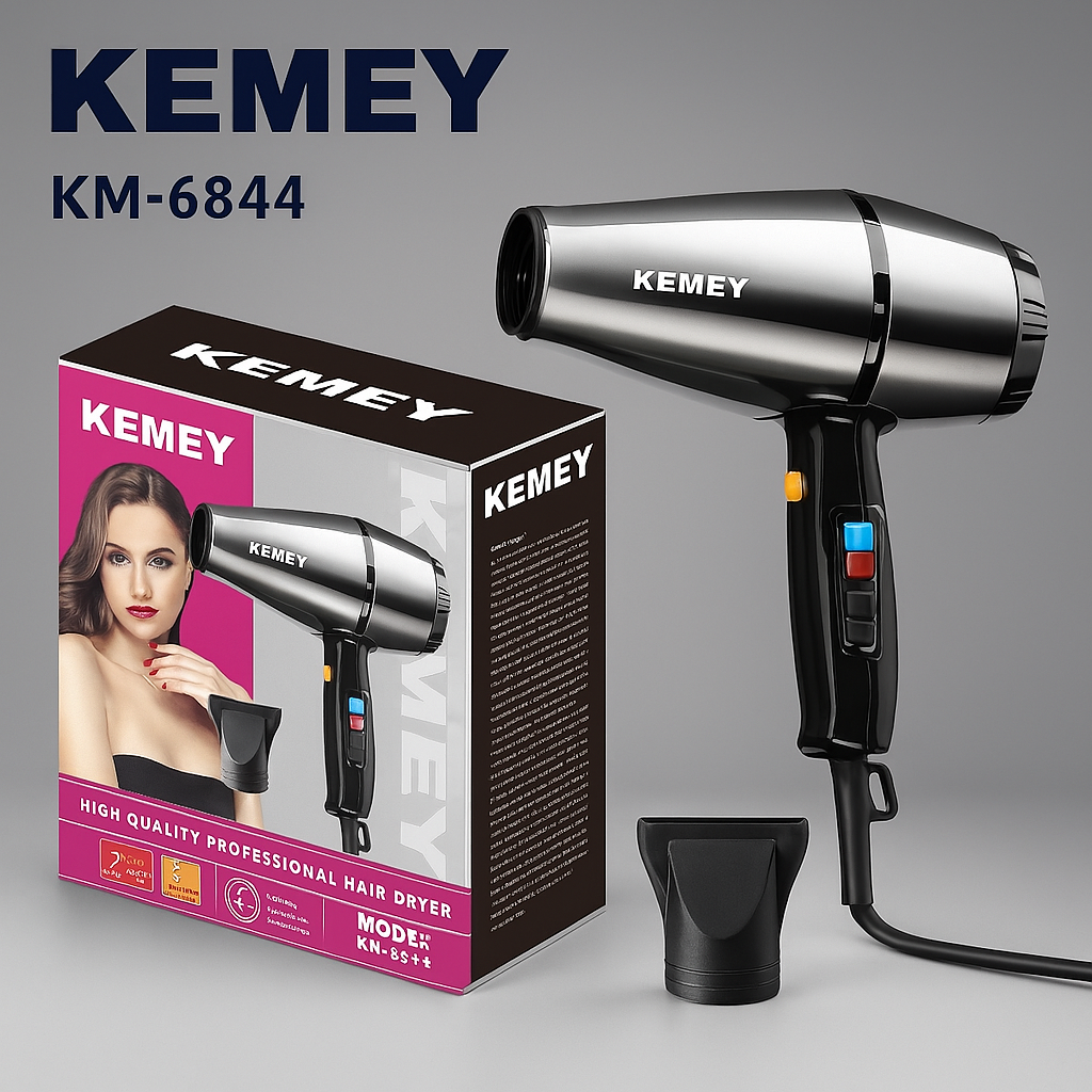 🔥 Secador de Pelo Profesional Kemei KM-6844 – 2000W 🔥