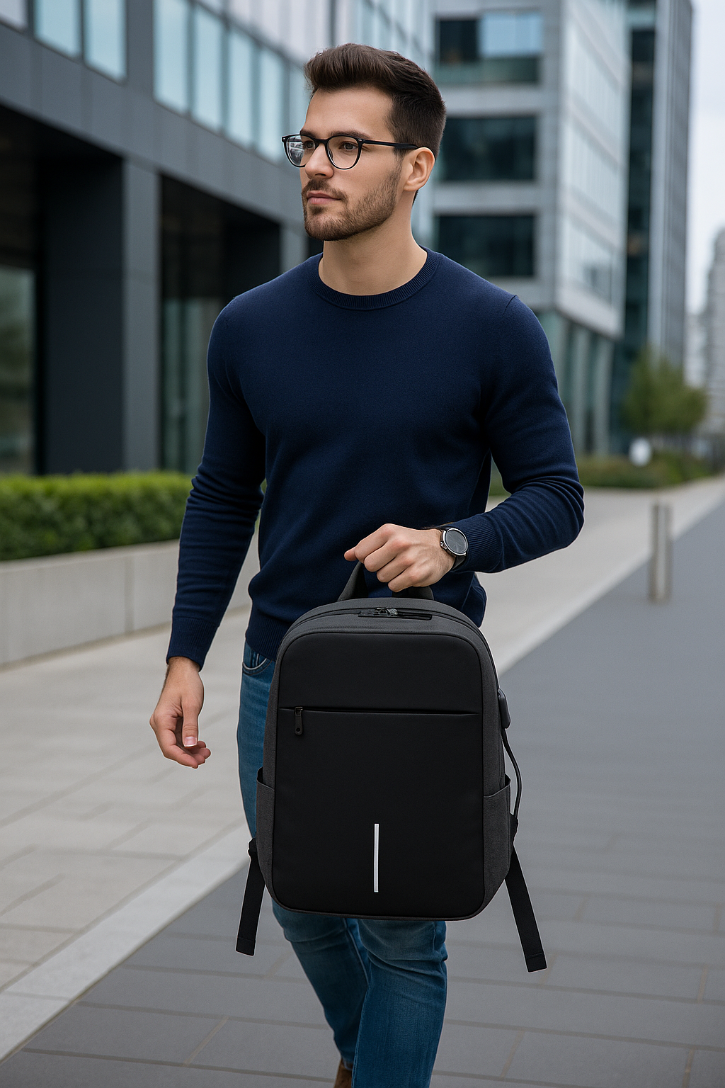 🎒 Mochila Antirrobo con Puerto USB y Combinación 🔒🔌 | 28x55x40 cm