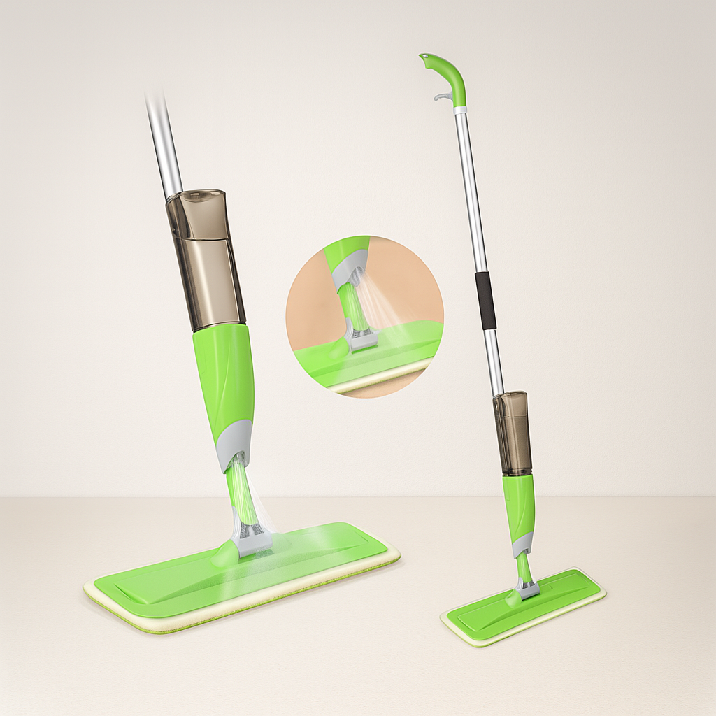 🧼 Mopa Spray con Gatillo y Cabezal 360° - Color Verde 🌿