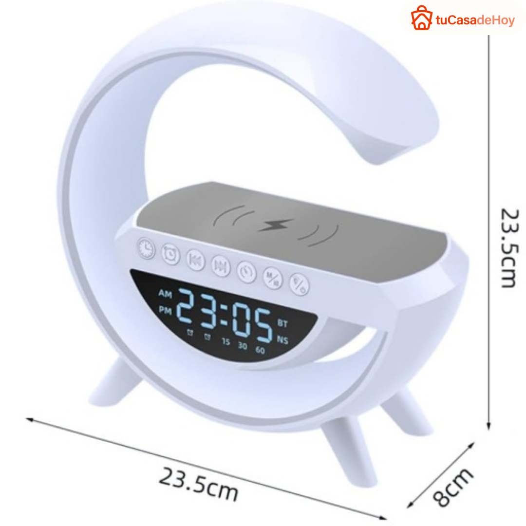 🌈 Lámpara LED RGB + Parlante Bluetooth + Cargador Inalámbrico 3 en 1 🔊📱💡